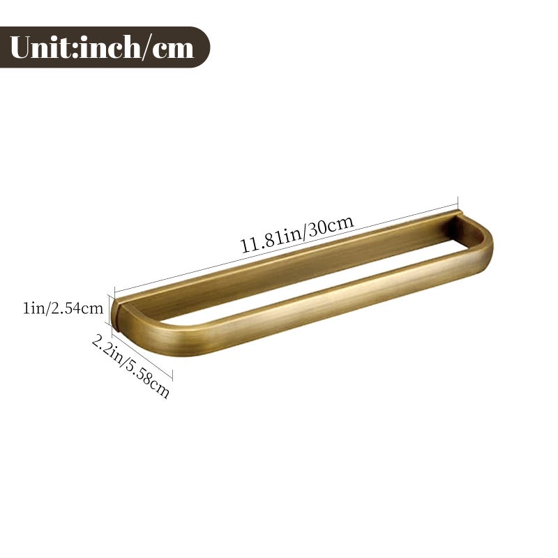 Leyden Brass Towel Bar Antique Towel Rack Holder Bath 11.81 Inch Rod Hanger Wall Mounted Bathroom Accessories Vintage - Image 4